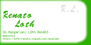 renato loth business card